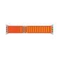 A orange colour premium nylon watch strap band designed for adventurers and explorers that wear the Apple watch series 10 and Ultra 2