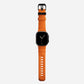 Orange colour premium silicone extra thick watch strap band designed for adventurers and mountain hiking for Apple watch series 11 size 46mm and Ultra 3 49mm