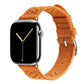 orange colour knitted tricot nylon yarn fabric watch strap for apple watch series 11 42mm , 45mm, 46mm and ultra series