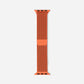 An orange colour stainless steel Milanese loop watch strap for the latest apple watch series 41mm and 45mm