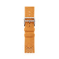 orange colour knitted tricot nylon yarn fabric watch strap for apple watch series 11 42mm , 45mm, 46mm and ultra series