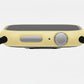 pastel yellow Colour made from polycarbonate material protector with a strong built in tempered glass screen to protect your apple watch series 11 42mm and 46mm from damage displayed on a tilted angle