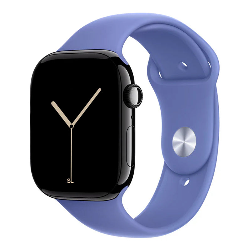 A periwinkle blue colour Apple watch sport band made from premium silicone for series 11 42mm 45mm 46mm and ultra 3 and SE