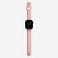 A pink sand colour premium silicone watch strap developed for apple watch series 11 size 42mm 46mm and apple watch ultra 3, designed for active sports activities with interior groves for breathability