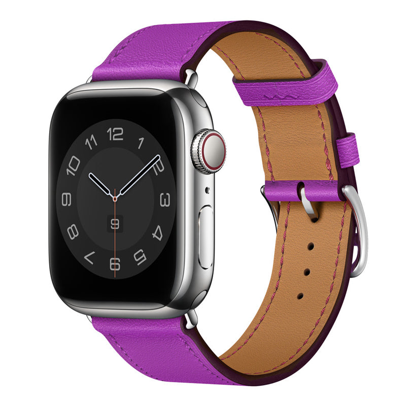 Purple Single Tour Leather Strap for Apple Watch