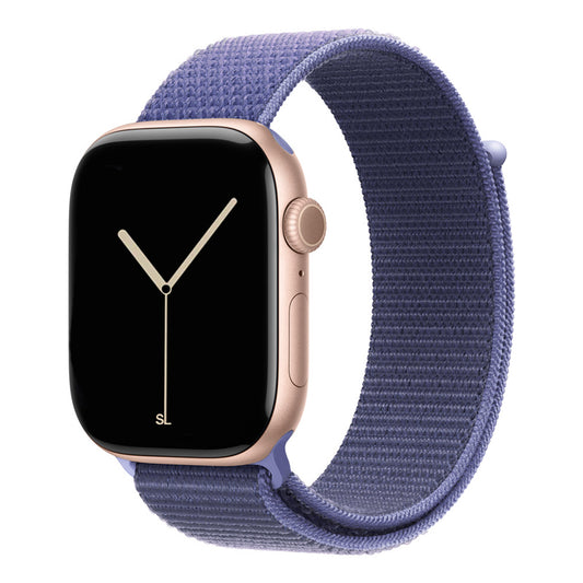 purple nylon sport loop watch band for apple watch series 11 42mm and 46mm and ultra 3 made from woven nylon