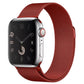 A red colour stainless steel milanese loop watch strap for the latest apple watch and ultra