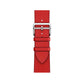 Red Single Tour Leather Strap for Apple Watch