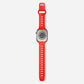 A red colour premium silicone watch strap developed for apple watch series 11 size 42mm 46mm and apple watch ultra 3, designed for active sports activities