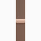 A rose gold colour stainless steel milanese loop watch strap for the latest apple watch series 11 42mm and 46mm and ultra 3
