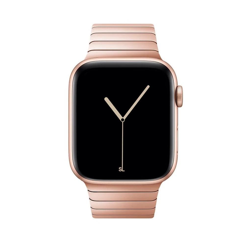 Rose Gold Steel Link Bracelet for Apple Watch