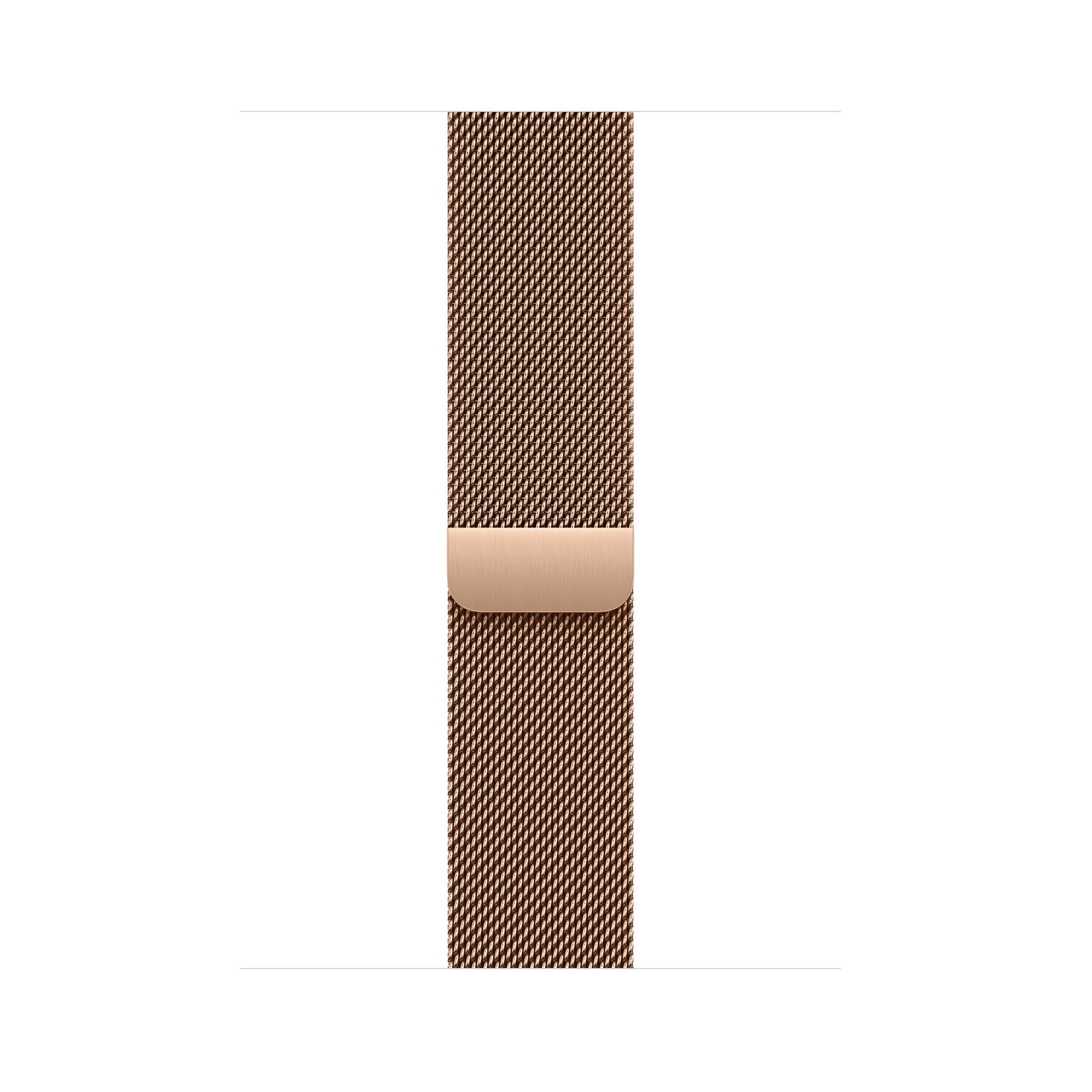 A rose gold colour stainless steel milanese loop watch strap for the latest apple watch series 10 42mm 45mm 46mm and ultra