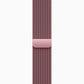 A rose pink colour stainless steel milanese watch strap for the latest apple watch series 11 42mm and 46mm