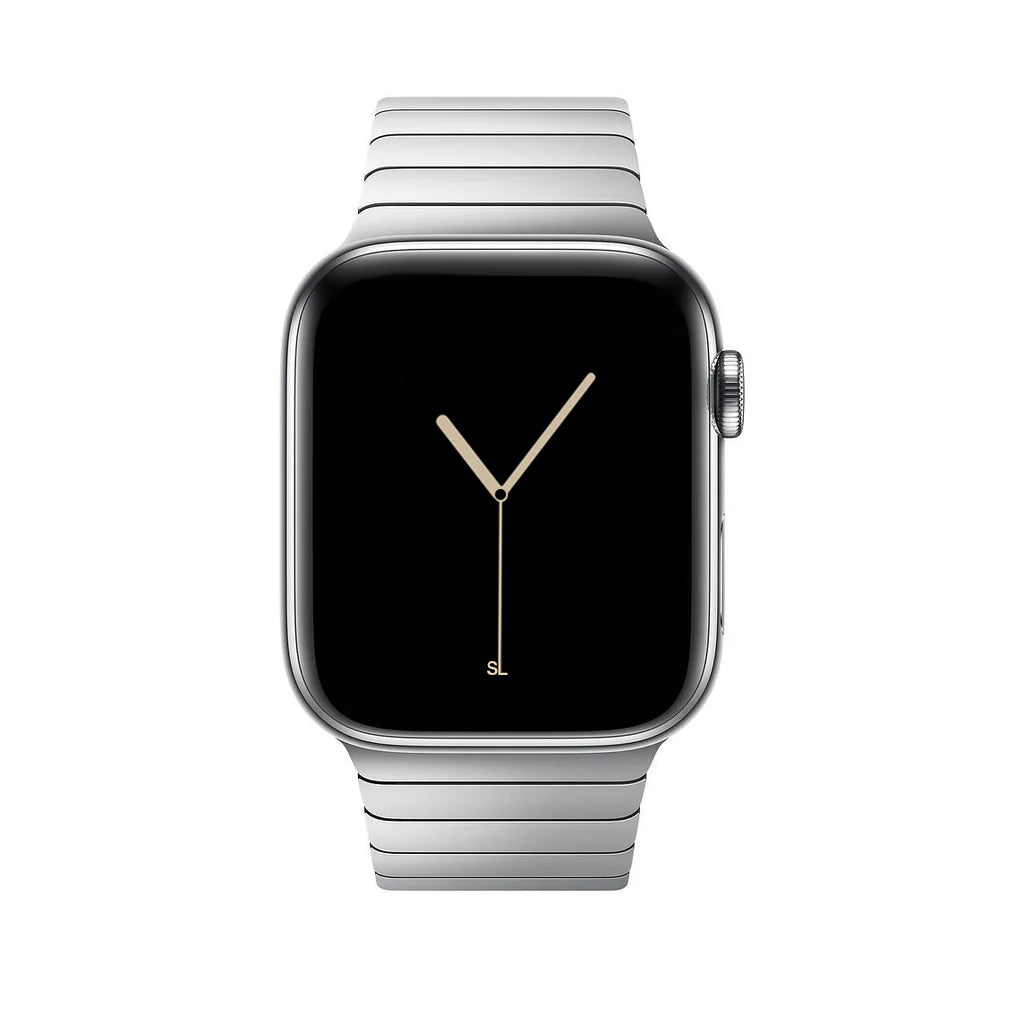 silver colour metal stainless steel link watch strap for apple watch series 10 42mm and 45mm and ultra 2