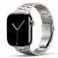 polished silver colour stainless steel metal tri link bracelet apple watch strap made for apple watch series 11 45mm 46mm 49mm Ultra 3