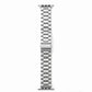 polished silver colour stainless steel metal tri link bracelet apple watch strap made for apple watch series 11 45mm 46mm 49mm Ultra 3