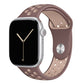 smokey mauve silicone watch strap for apple watch series 11 42mm 46mm with perforated holes for breathing while running and active sports