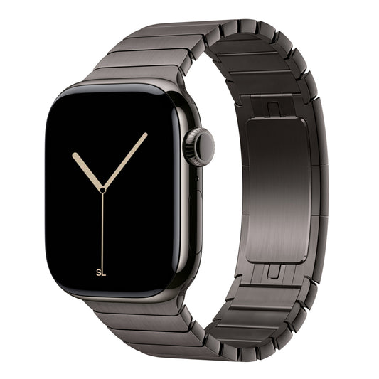 space black colour metal stainless steel link watch strap for apple watch series 10 42mm and 45mm and ultra 2