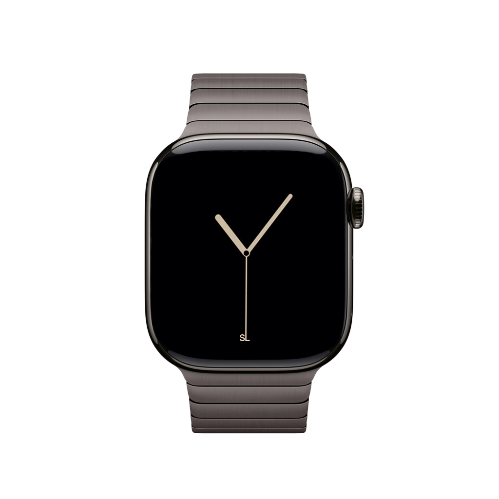 space black colour metal stainless steel link watch strap for apple watch series 10 42mm and 45mm and ultra 2