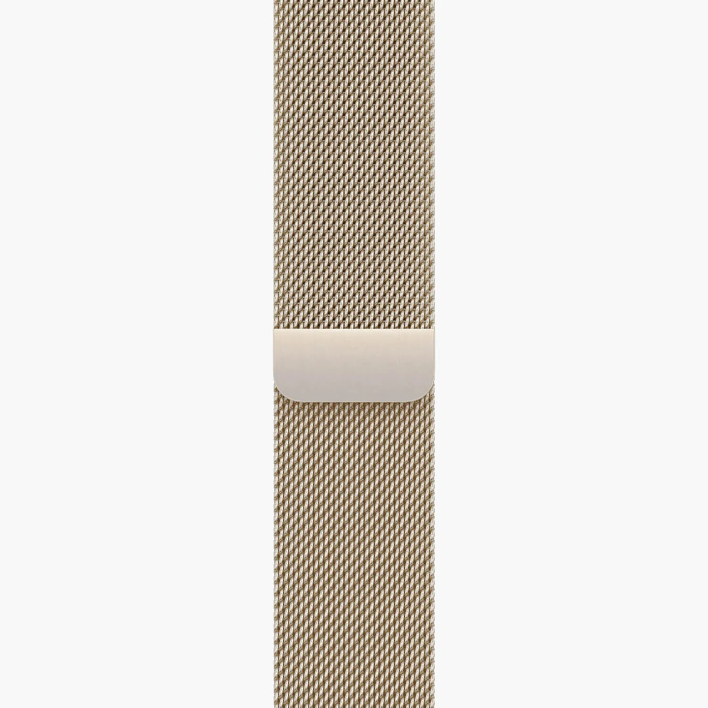 A starlight colour stainless steel milanese loop watch strap for the latest apple watch series 11 42mm, 45mm and 46mm and ultra 3