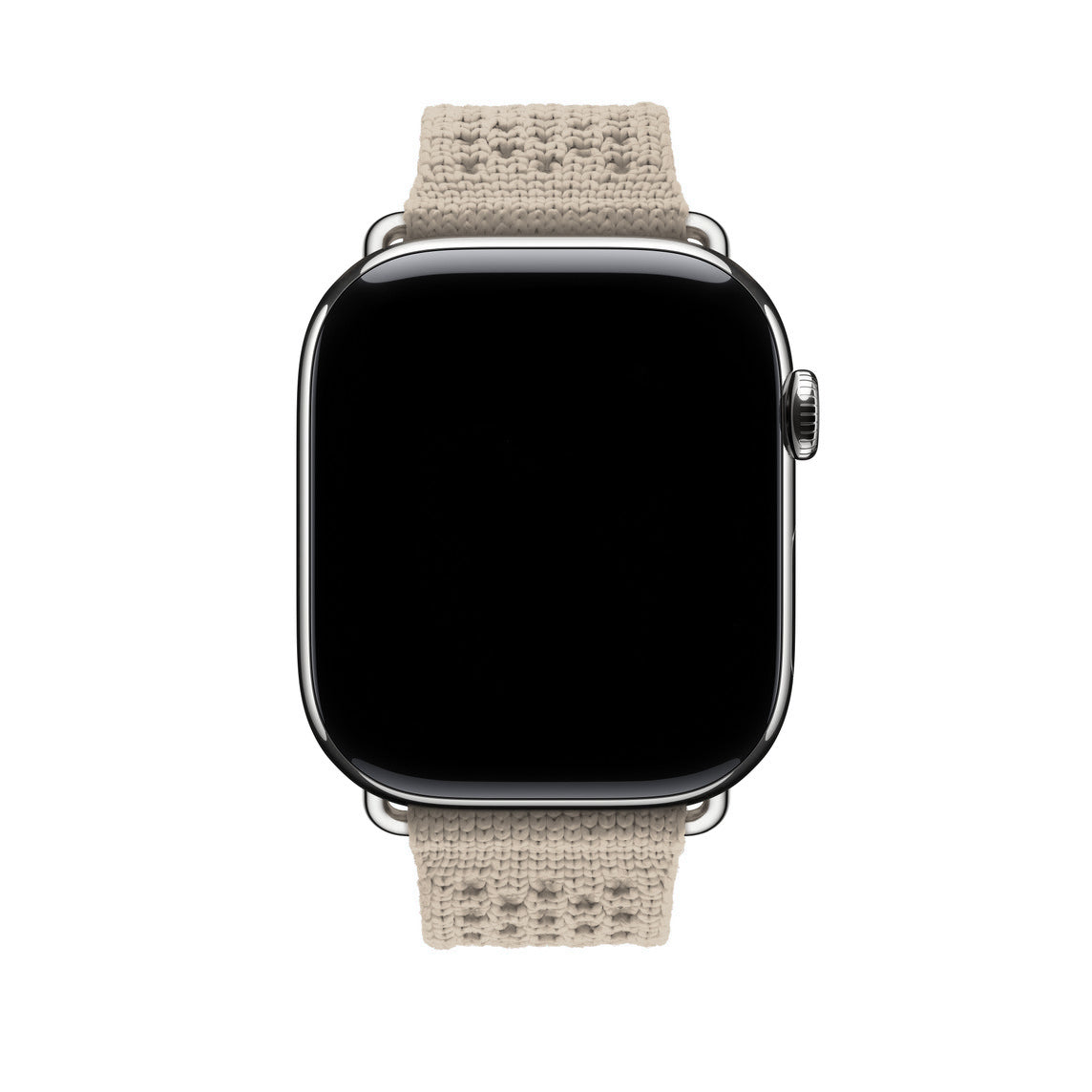 starlight colour knitted tricot nylon yarn fabric watch strap for apple watch series 11 42mm , 45mm, 46mm and ultra series