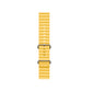 An sunshine yellow silicon watch strap with two buckles on an apple watch series 10 42mm/ 45mm/ 46mm and ultra 2 designed for the ocean