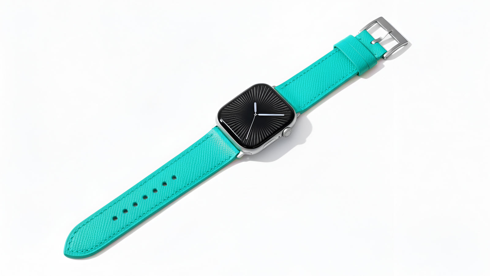 Turquoise Saffiano Leather Strap for Apple Watch