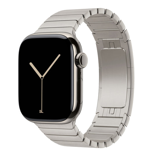 space silver colour metal stainless steel link watch strap for apple watch series 10 42mm and 45mm and ultra 2