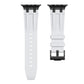 white colour apple watch strap made with FKM rubber premium with micro checkered texture for apple watch series 11 45m 46mm and ultra 1 - 3
