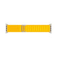 A yellow colour premium nylon watch strap band designed for adventurers and explorers that wear the Apple watch series 10 and Ultra 2 45mm 49mm
