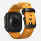 Yellow colour premium silicone extra thick watch strap band designed for adventurers and mountain hiking for Apple watch series 11 size 46mm and Ultra 3 49mm