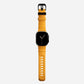 Yellow colour premium silicone extra thick watch strap band designed for adventurers and mountain hiking for Apple watch series 11 size 46mm and Ultra 3 49mm