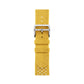 yellow colour knitted tricot nylon yarn fabric watch strap for apple watch series 11 42mm , 45mm, 46mm and ultra series