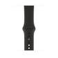 A black colour silicon sport band for apple watch series 45mm