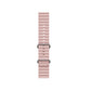 A light pink silicon watch strap on an apple watch ultra designed for the ocean