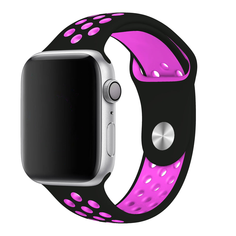 Black Purple Sport Band Active for Apple Watch