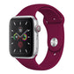 Burgundy red colour silicon watch sport band on an apple watch series 7 41mm