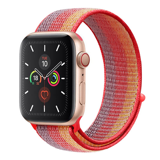 Orange Red Stripe Sport Loop for Apple Watch