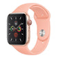 Peach Fuzz colour silicon sport band for Apple Watch series 9 41mm on display