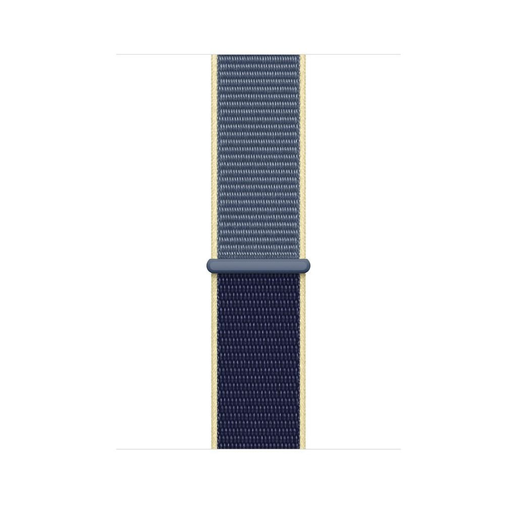 An alaskan blue colour woven nylon watch strap for Apple Watch