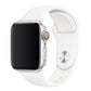 A white colour silicon sport band on an apple watch series 9 41mm