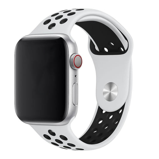 White Black Sport Band Active for Apple Watch