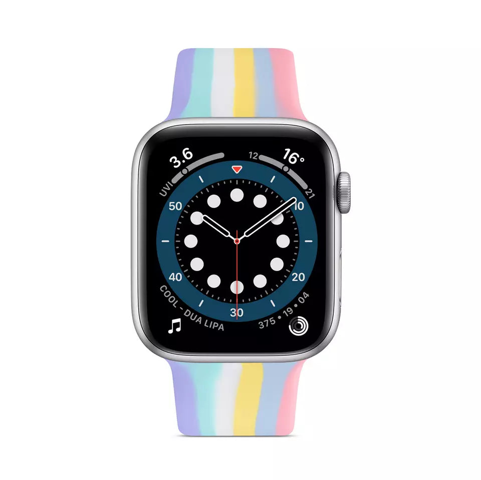 Pastel rainbow best sale apple watch band