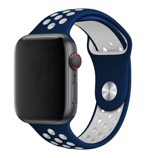 Midnight Blue White Sport Band Active for Apple Watch