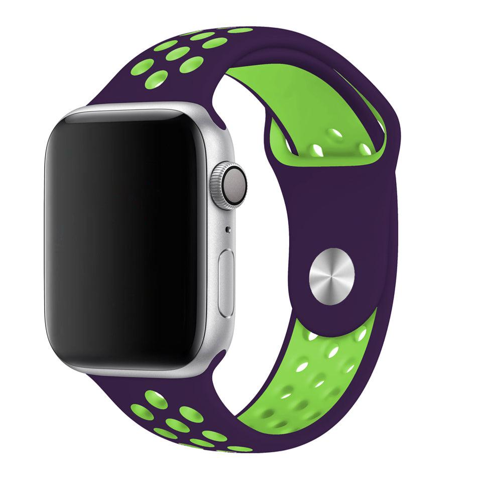 Dark Purple Green Sport Band Active for Apple Watch