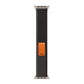 A dark grey nylon watch strap for apple watch ultra designed for trail walk and hiking