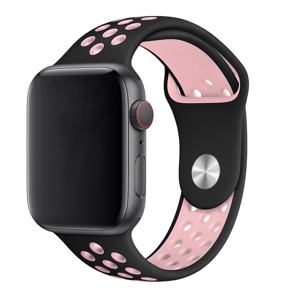 Black Pink Sport Band Active for Apple Watch