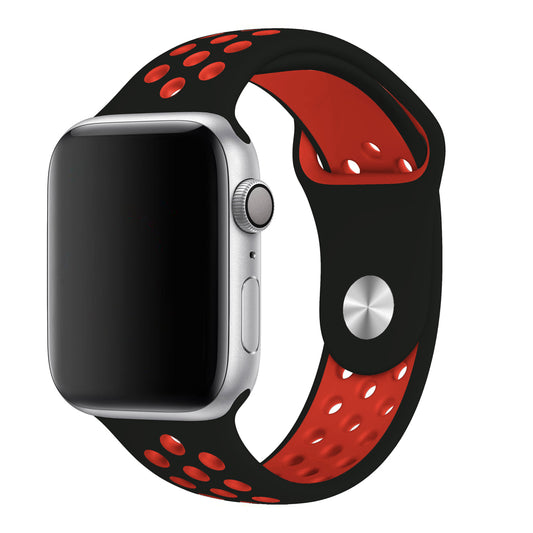 Black Red Sport Band Active for Apple Watch
