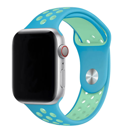 Blue Light Green Sport Band Active for Apple Watch