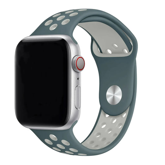 Light Leaf Green Silver Sport Band Active for Apple Watch